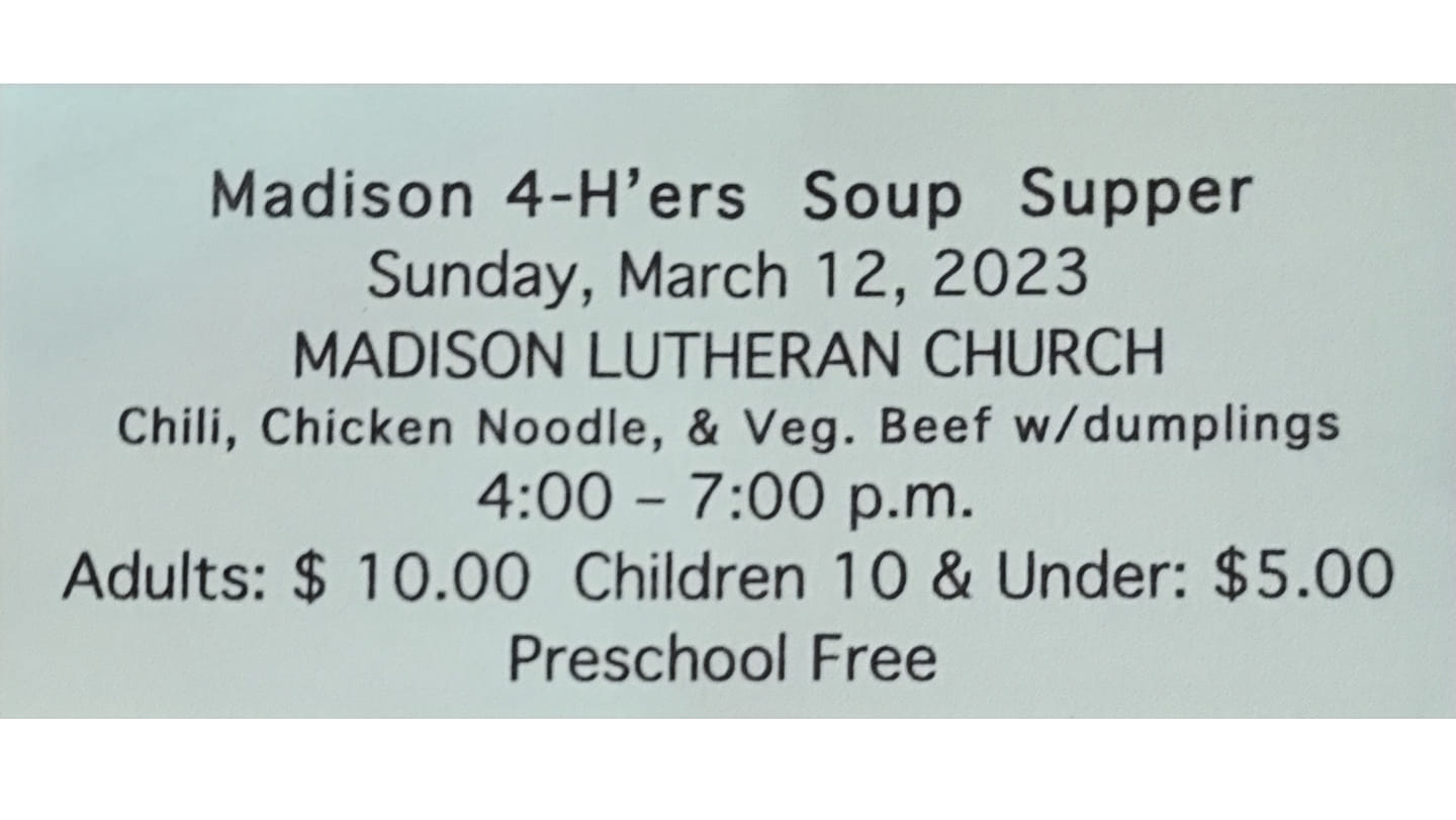 Madison 4-H Soup Supper thumbnail