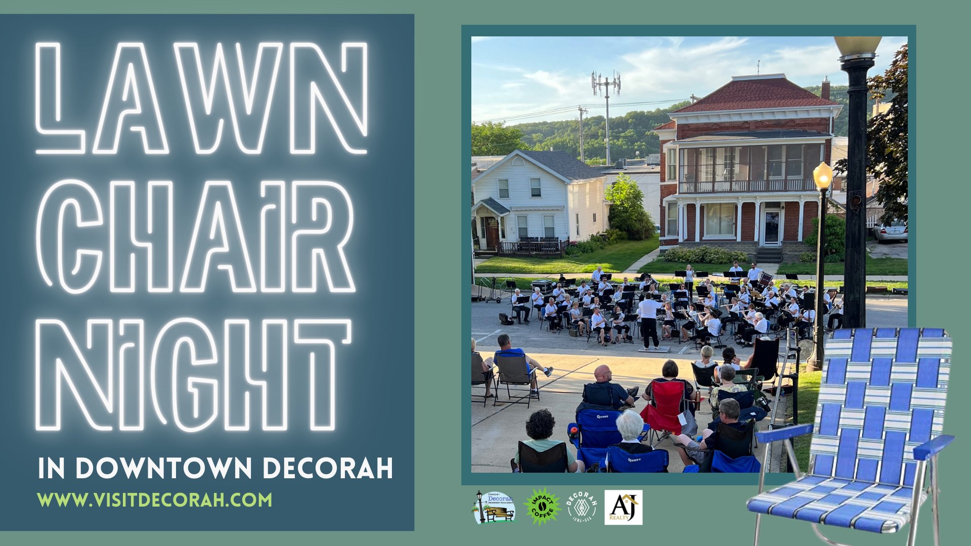 Lawn Chair Night in Downtown Decorah: Decorah Municipal Band @ Decorah High School thumbnail