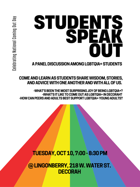 National Coming Out Day Panel: Students Speak Out! thumbnail