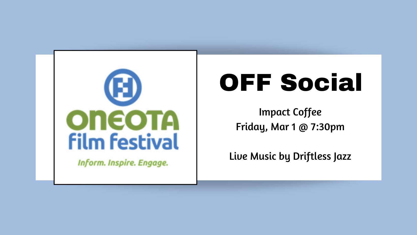 Oneota Film Festival Social with Driftless Jazz thumbnail